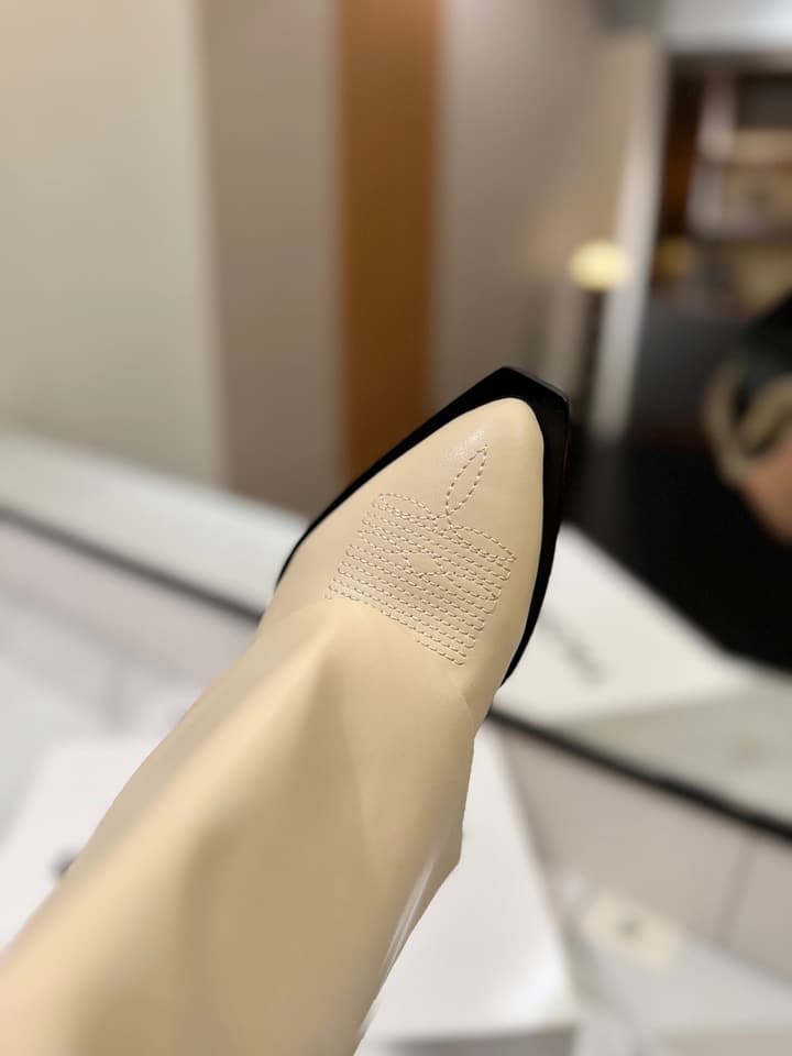 Givenchy High-Heel Embroidered Long Boots – 2024 SS in Black Leather