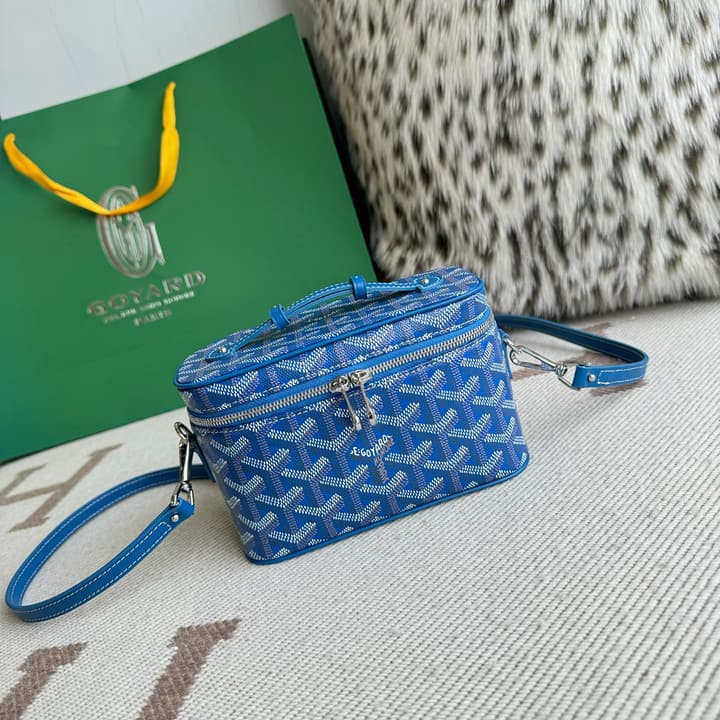 Goyard Muse Mini Vanity Case in Bright Orange Goyardine