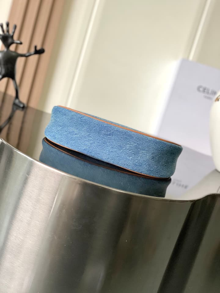 Celine Ava Triomphe Denim Crescent Bag – 25SS