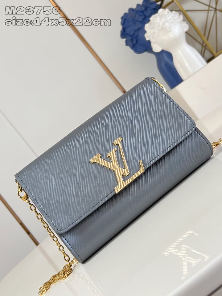 Louis Vuitton Pochette Louise Chain Bag in Beige