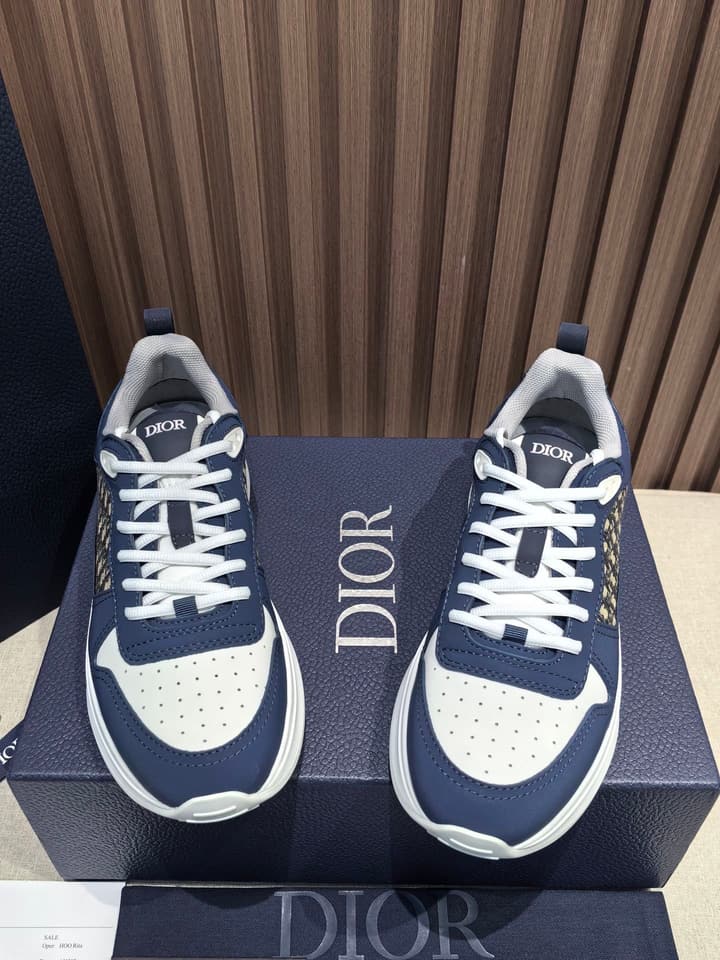 Dior Men's Leather Sneakers – New Collection in All Black