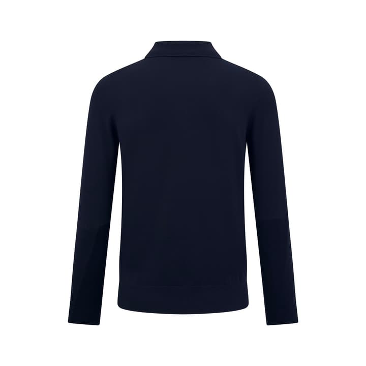 Prada Embroidered Zipper Long-Sleeve Polo Shirt