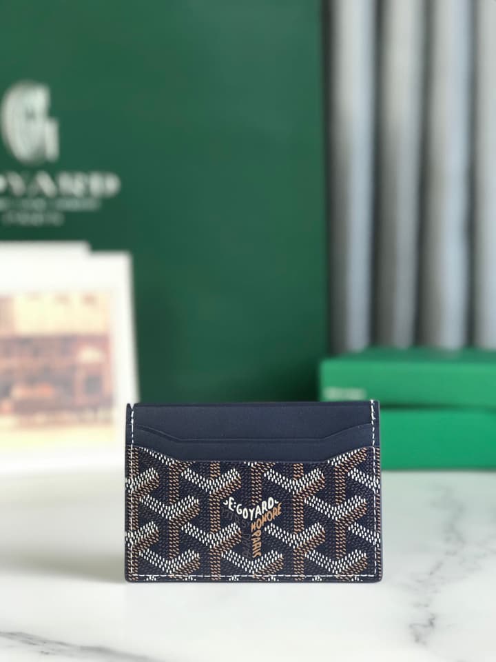 Goyard Card Holder in Black Pattern