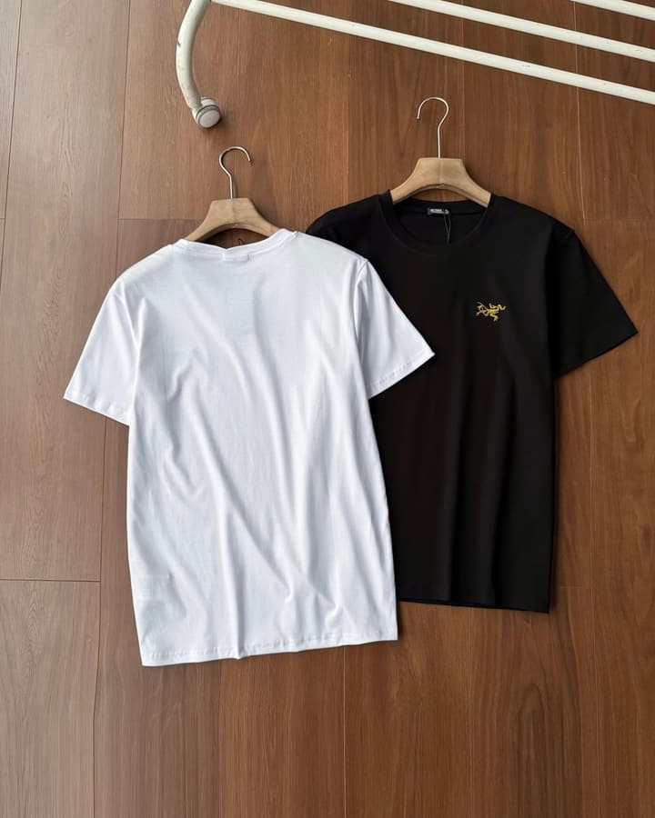 Arc'teryx Embroidered Minimalist Cotton T-Shirt in Classic Black