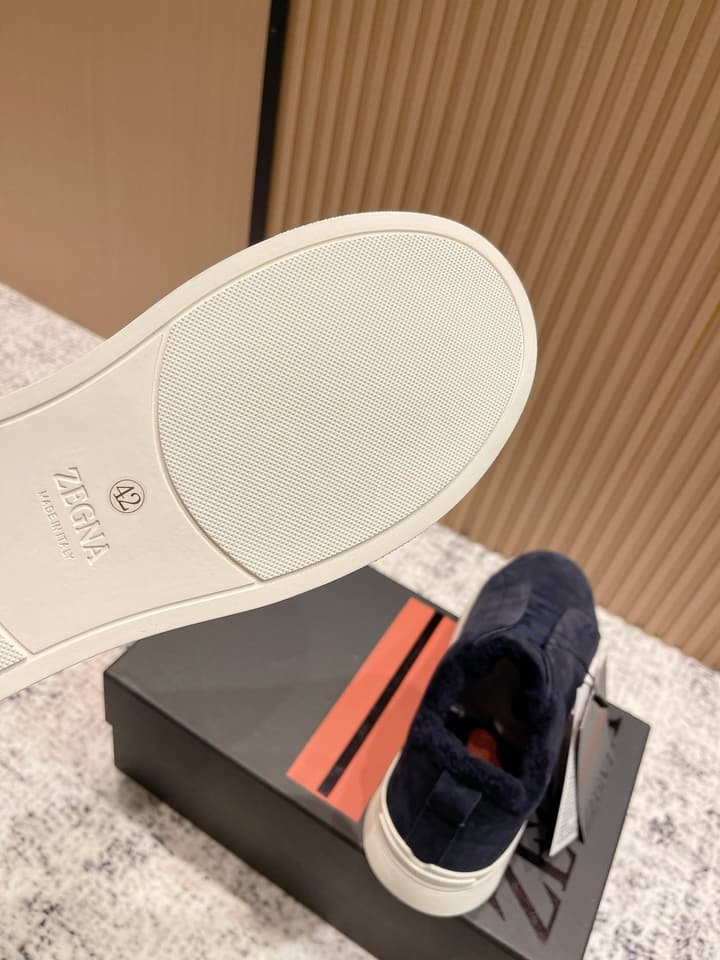 Zegna Triple Stitch Low-Top Casual Shoes – 2025SS in Black Leather
