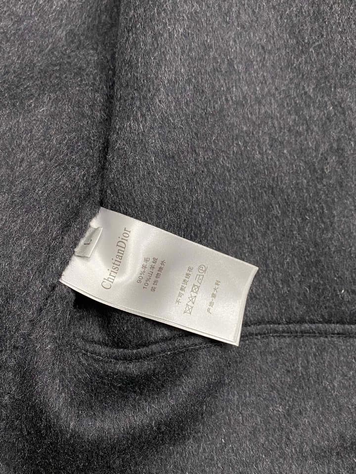 Dior Men's Classic Lambswool Short Coat in Camel Brown
