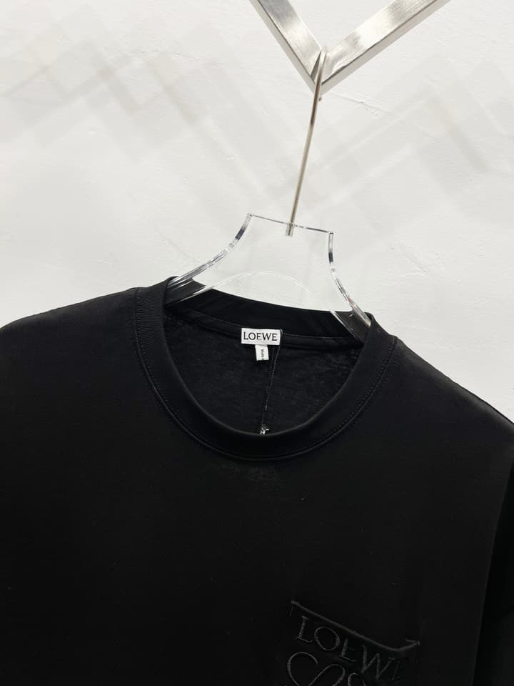 Loewe Minimalist Pocket Embroidery T-Shirt in Classic Black