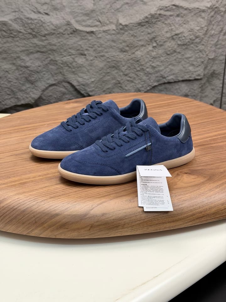 Zegna Old Money Suede Casual Sneakers