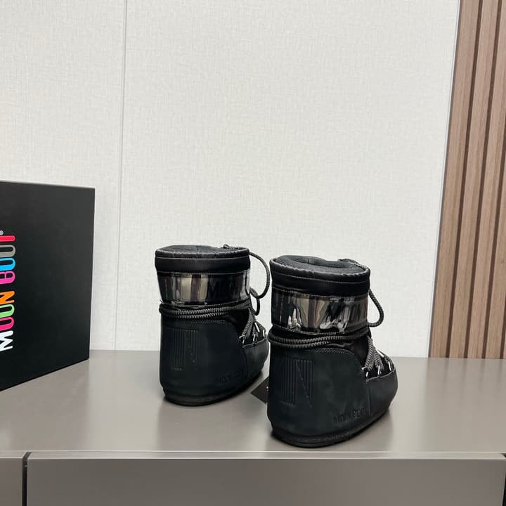 Moon Boot 2024 Autumn/Winter Platform Snow Ankle Boots – 2024FW in All Black