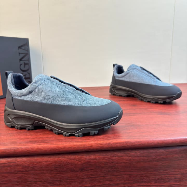 Zegna Triple Stitch Monte Canvas Sneakers