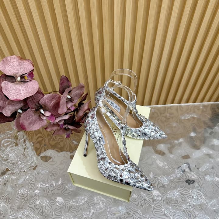 Jimmy Choo Evening High-Heeled Sandals – 2024SS in Brilliant Crystal