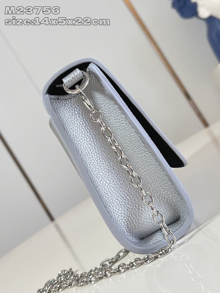Louis Vuitton Pochette Louise Chain Bag in Beige