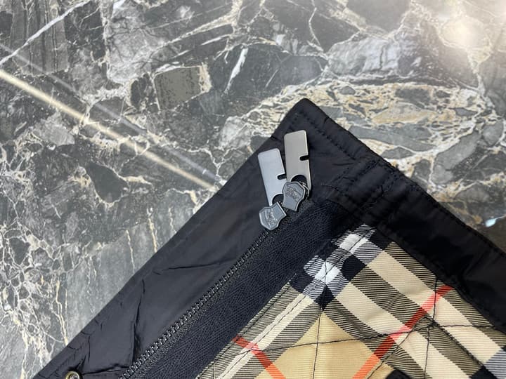 Burberry Checkerboard Padded Jacket in Black