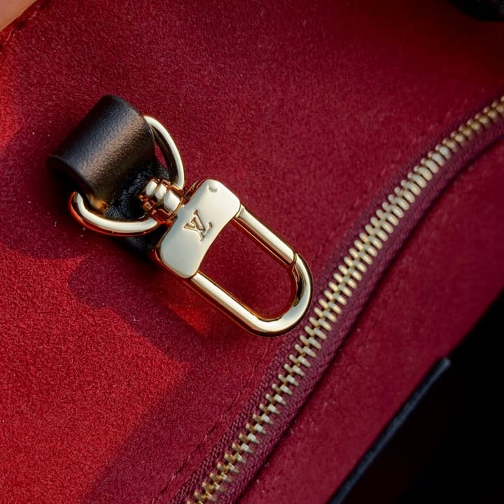 Louis Vuitton OnTheGo Monogram Empreinte Tote in Black Monogram Empreinte With Red Lining