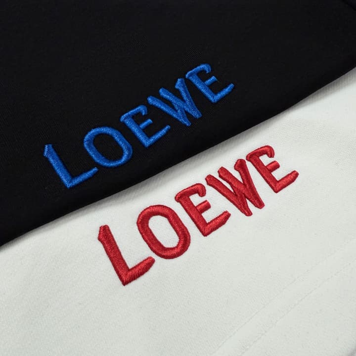 Loewe Classic Element Print Shorts – Spring/Summer Collection in Black With Blue Text