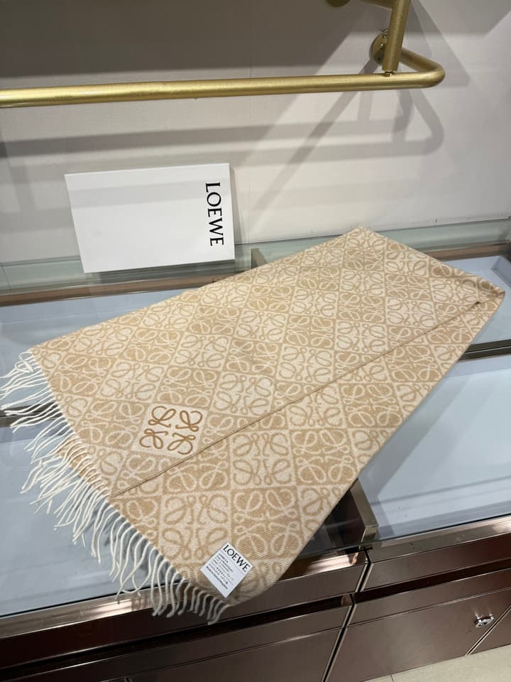 Loewe Double-Sided Wool Cashmere Anagram Scarf – 2025 Collection