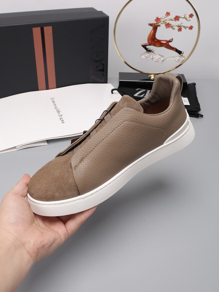 Zegna Triple Stitch Low-Top Sneakers