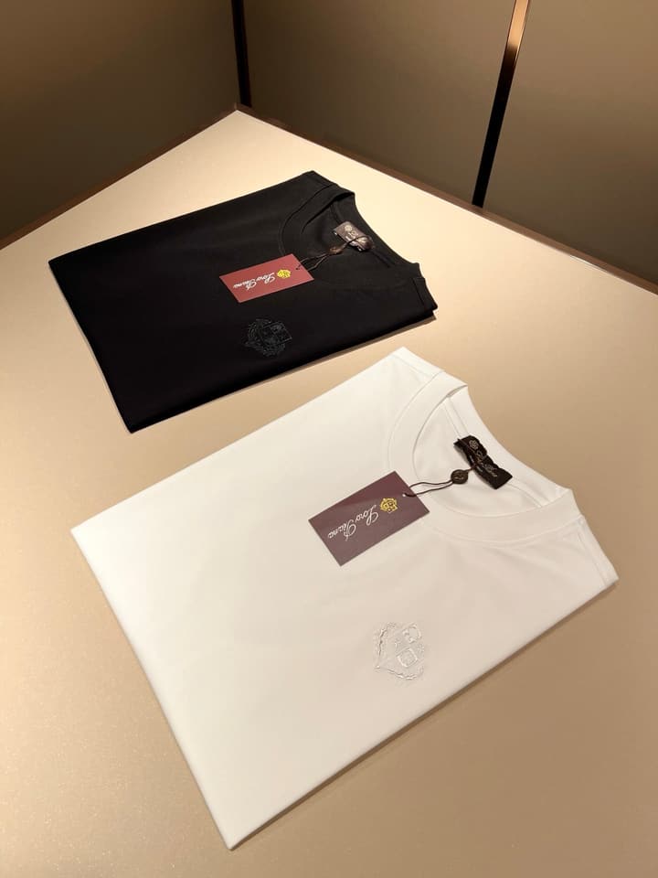 Loro Piana Men's Logo Rubberized Short Sleeve T-Shirt – Spring/Summer 2025 in Charcoal Gray