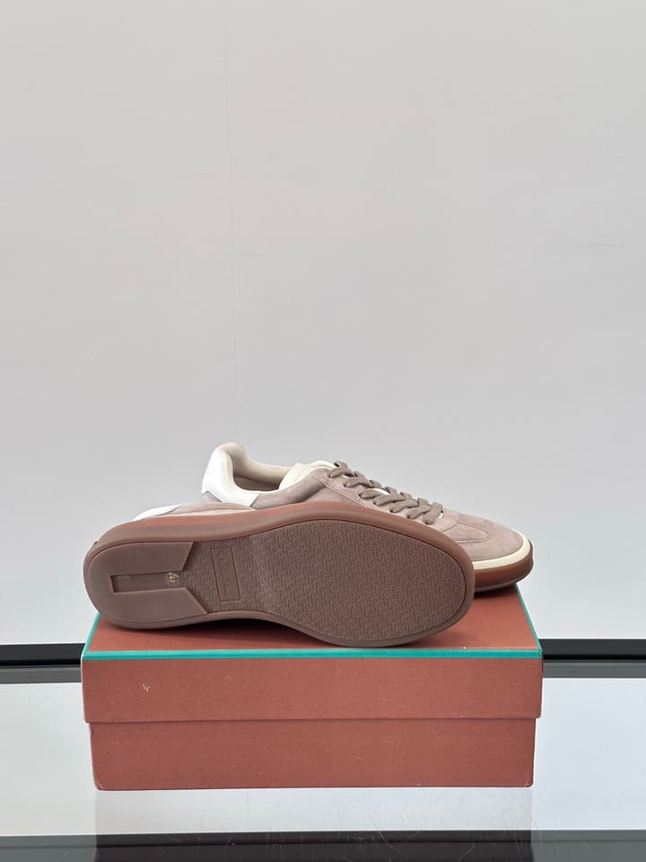Loro Piana WeekendWalk Suede Sneakers in Cream Suede