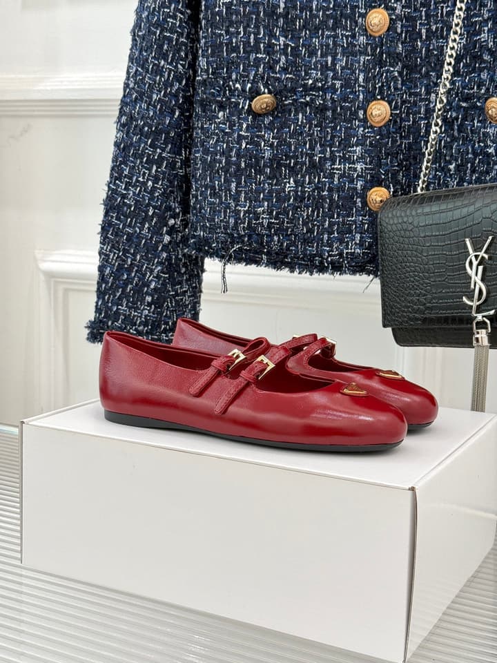 Prada Classic Mary Jane Flats in Leopard Print