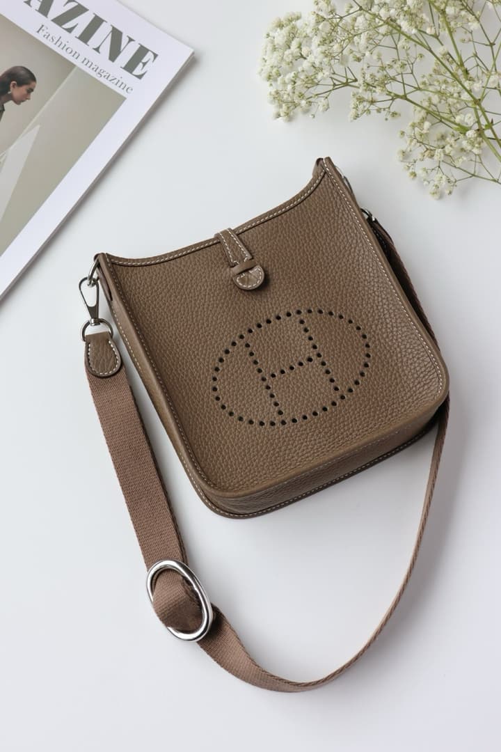 Hermès YF16 Shoulder Bag – Elephant Grey in Elephant Grey With Gold Hardware