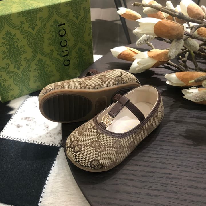 Gucci Kids Footwear – Kids Collection in Beige/brown Gg Monogram