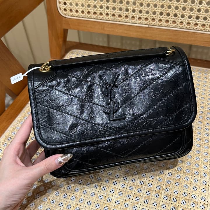 Saint Laurent Niki Baby Shoulder Bag in Apricot