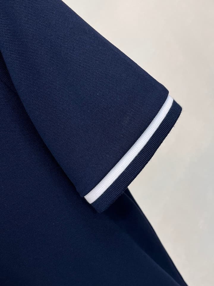 Zegna Embroidered Logo Piqué Cotton Polo Shirt – 2026 Spring/Summer Collection in Navy Blue
