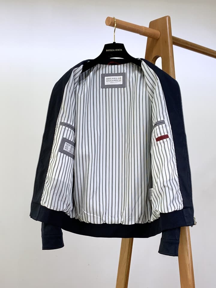 Brunello Cucinelli Minimalist Casual Lapel Jacket – 2025FW in Dark Navy