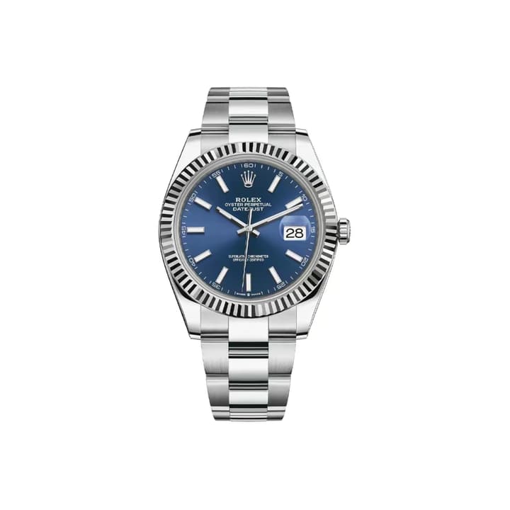 Rolex Datejust 41mm Blue Dial Oystersteel Watch