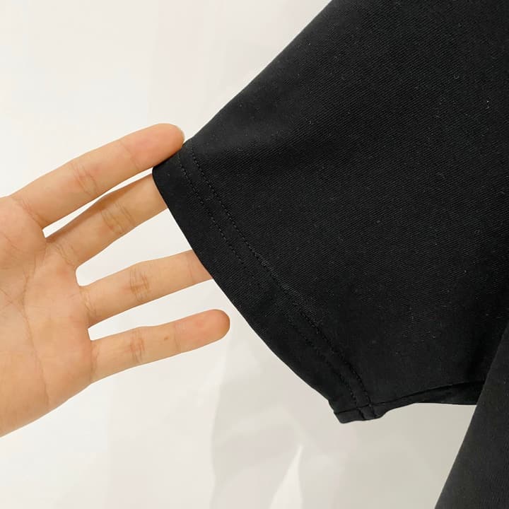 Louis Vuitton Signature Embroidery Cotton T-Shirt in Black