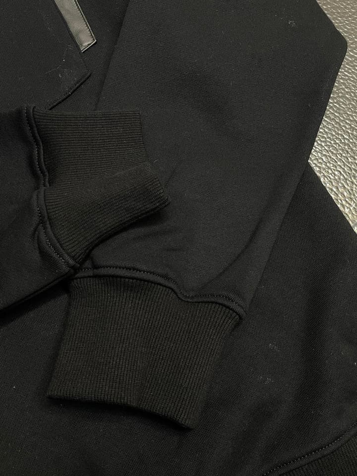 Hermès Men's Premium Casual Sweatshirt in Dark Grey/black With Flap Pocket