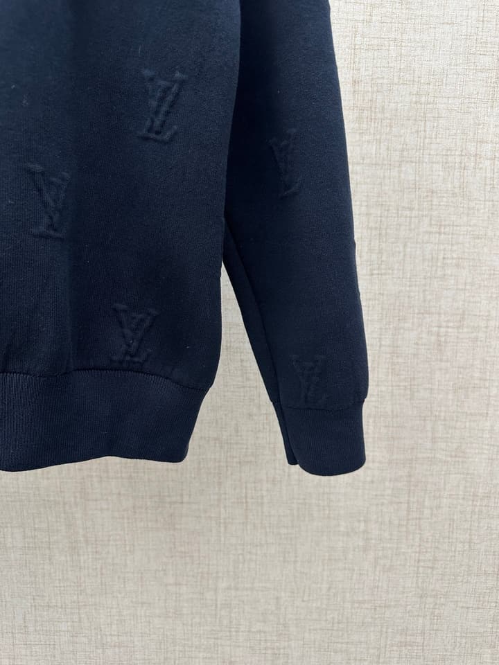 Louis Vuitton Jacquard Knit Jacket in Deep Navy Knitted Jacket