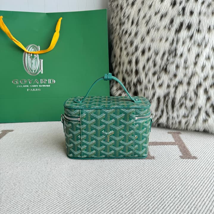 Goyard Muse Mini Vanity Case in Bright Orange Goyardine