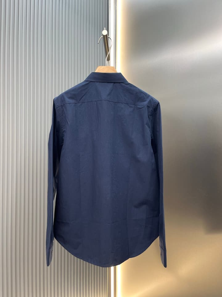 Loewe Anagram Pocket Cotton Shirt in Blue