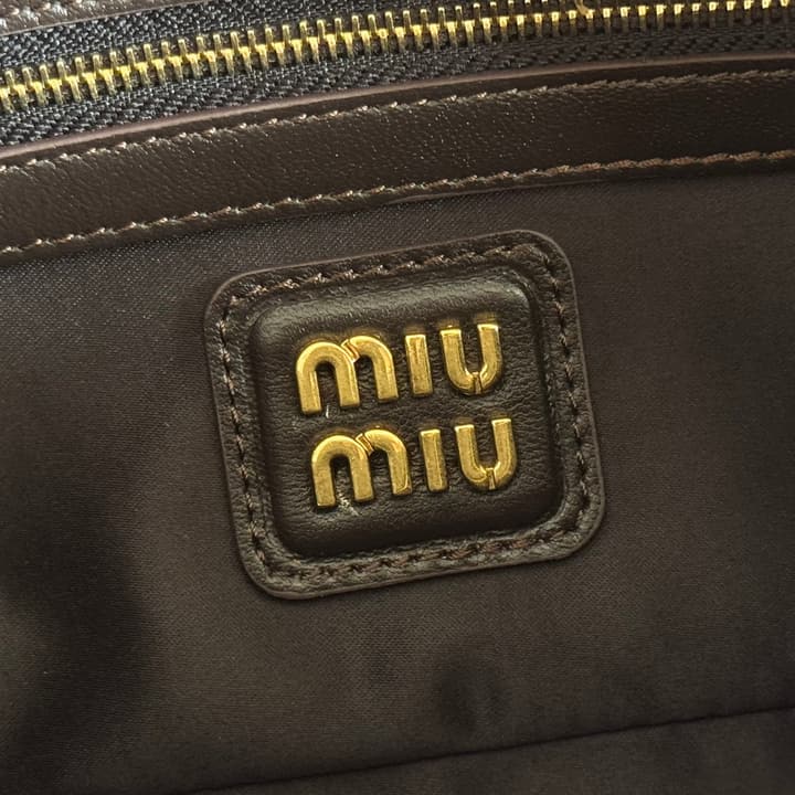 Miu Miu Arcadia Pleated Lambskin Handbag