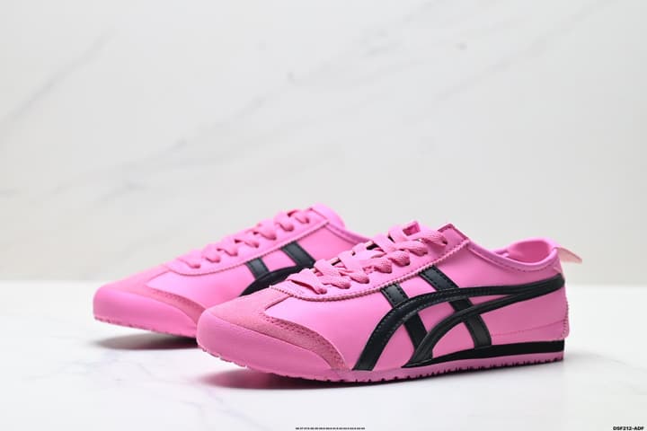 Onitsuka Tiger Mexico 66 NIPPON MADE Sneakers in Black With Pink Stripes