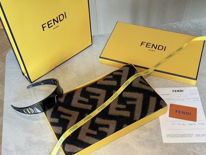 Fendi FF Monogram Cashmere Scarf
