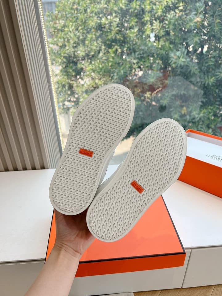 Hermès Bouncing Men's Sneakers in Black Leather
