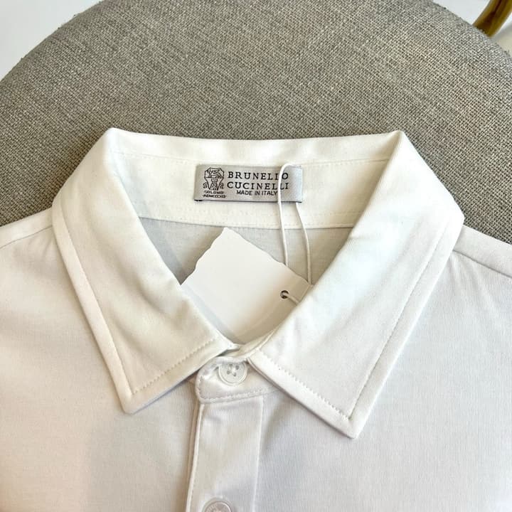 Brunello Cucinelli Short-Sleeved Polo Shirt – 2026 Spring/Summer Collection in Classic Black