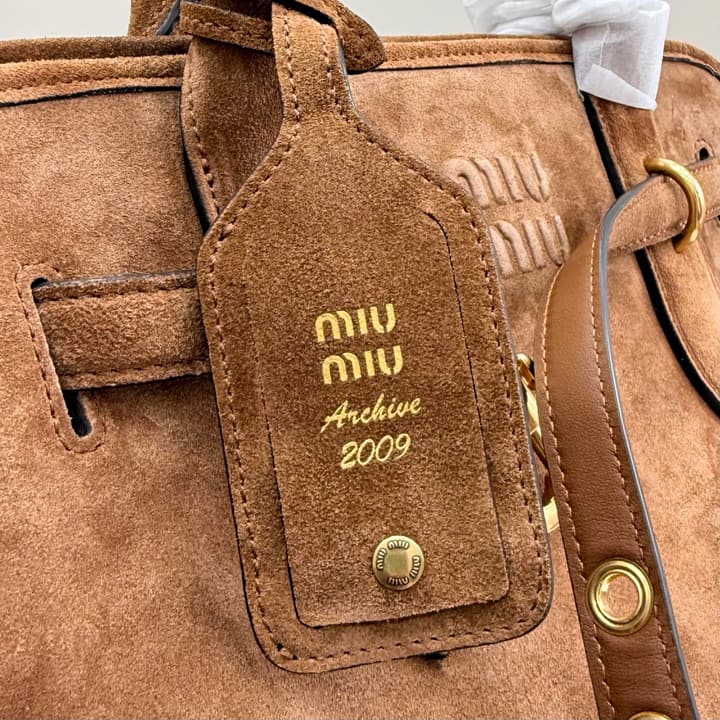 Miu Miu Aventure Suede Tote Bag