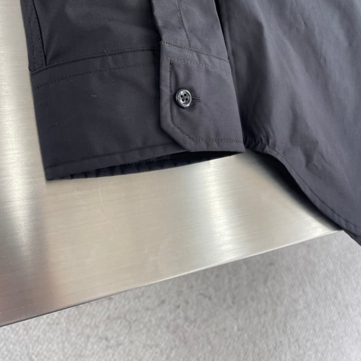 Loewe Anagram Embroidered Pocket Shirt in P-Soft Cotton in Charcoal