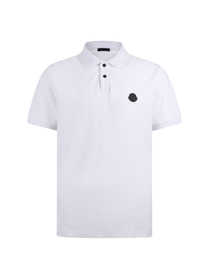 Moncler Logo Patch Cotton Pique Polo Shirt – 26SS in Black