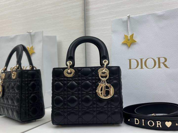 Dior Lady Dior My ABCDior Bow Handbag in Classic Black