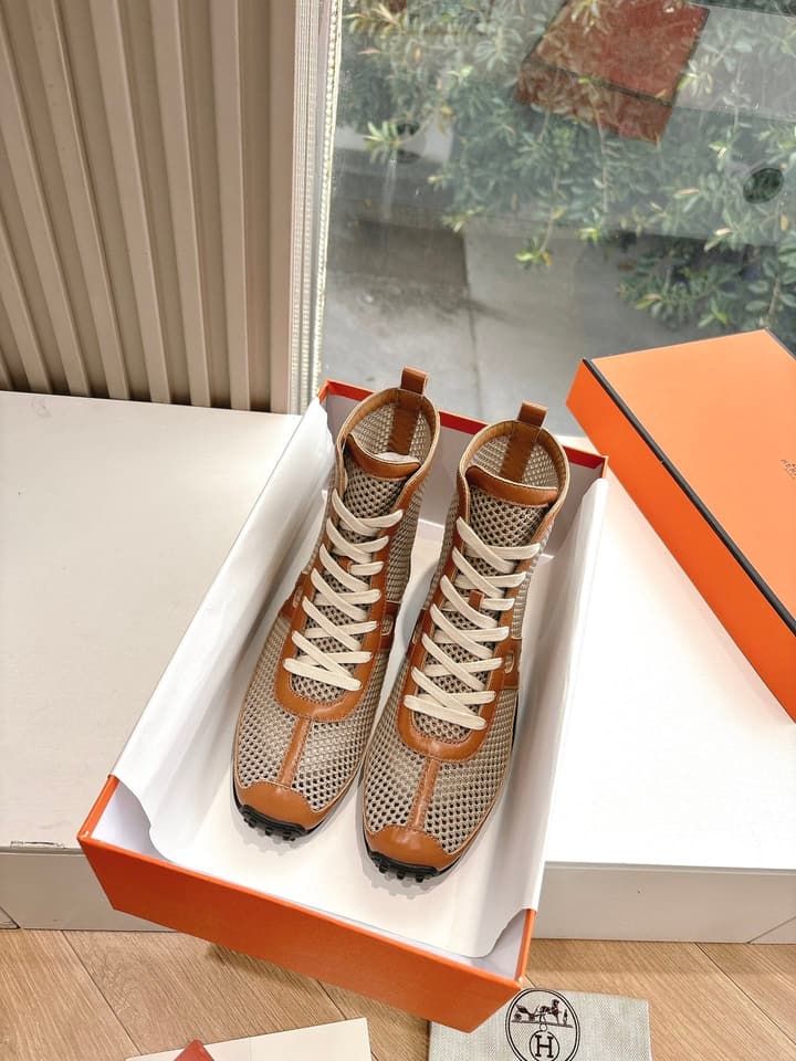 Hermès Bouncing Mesh Sneakers in Black