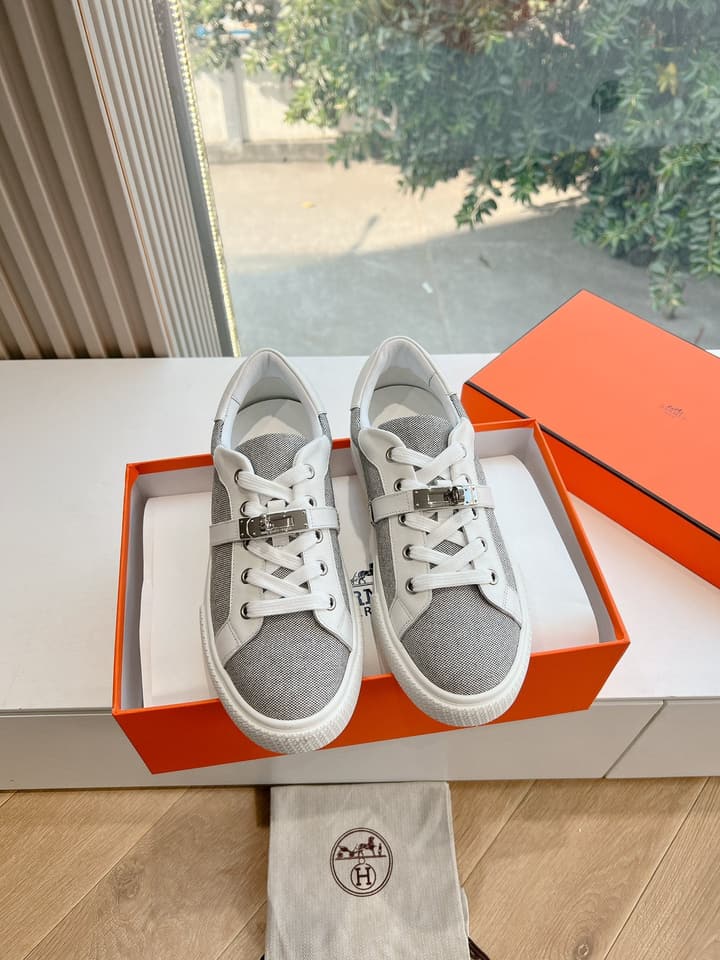 Hermès Bouncing Men's Sneakers in Black Leather