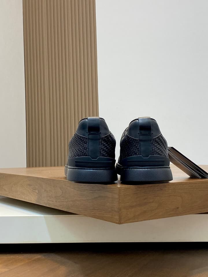 Ermenegildo Zegna Triple Stitch Sneakers in Black