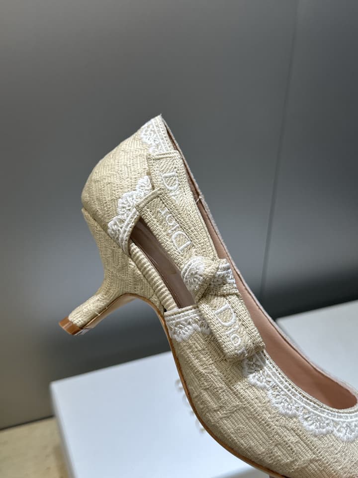 Dior J'Adior Dentelle Jelly Bow Pumps – 2026 Early Spring Collection in Black 6.5cm Heel