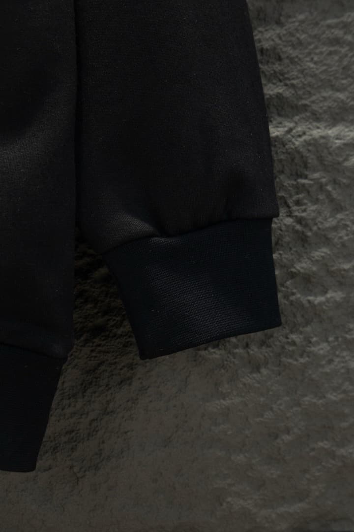 Prada Oversize Heavyweight Embroidered Sweatshirt in Black Crewneck