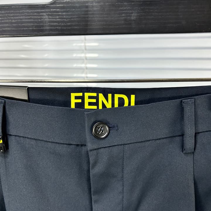Fendi SS25 Casual Suit Trousers – 25SS/25FW in Dark Charcoal Gray